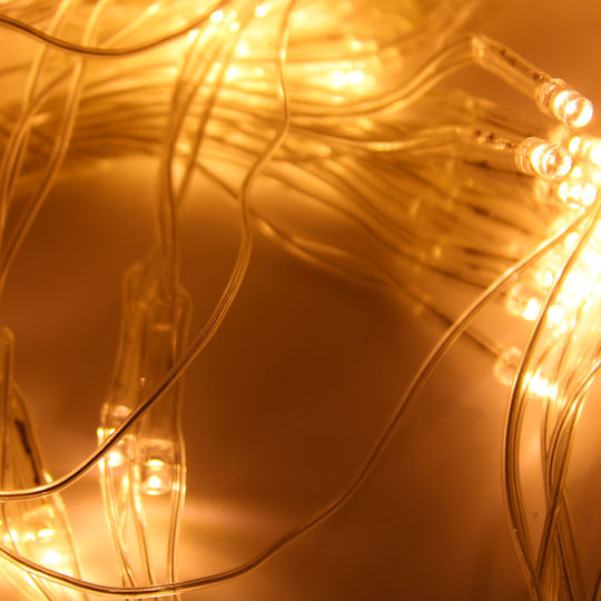 100 Λαμπάκια LED 1μ. Θερμό Λευκό τύπου Δίχτυ