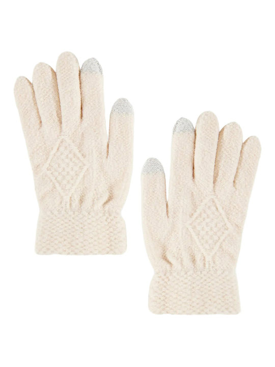 Funky Buddha Women's Gloves White