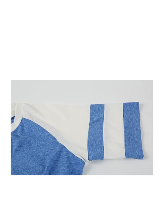 Κοντομάνικη μπλούζα θηλασμού (μπλε) (πολυεστέρας-βαμβάκι)