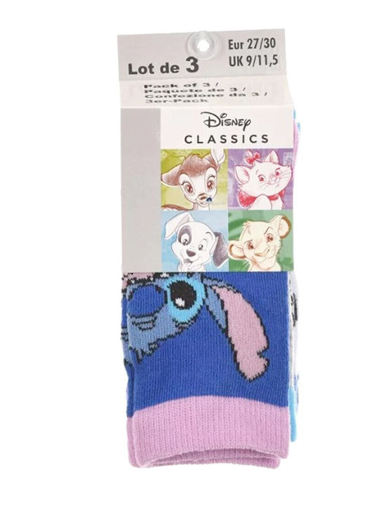 Disney Kids' Socks Lilo & Stitch Blue 3 Pairs