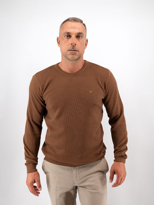 Guy Laroche Herren Langarm-Pullover CAFE