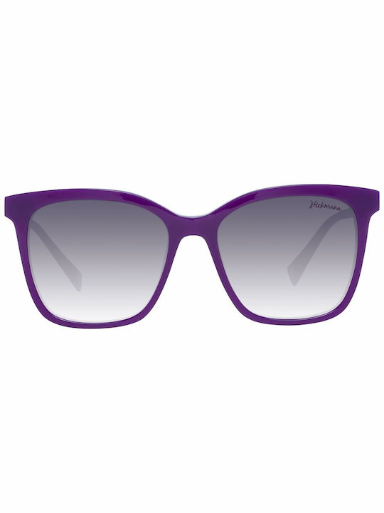 Ana Hickmann Women's Sunglasses with Purple Frame and Gray Gradient Lens