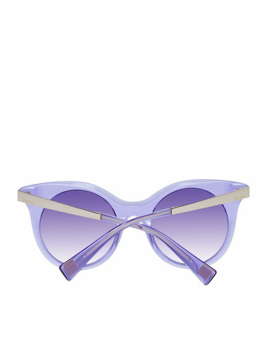 Ana Hickmann Women's Sunglasses with Purple Frame and Purple Gradient Lens HI9063 T01