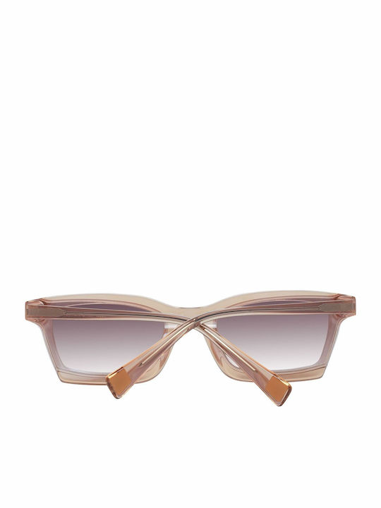 Ana Hickmann Women's Sunglasses with Brown Plastic Frame and Gray Gradient Lens HI9099 H01