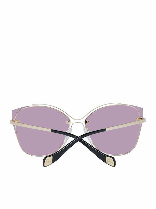 Ana Hickmann Women's Sunglasses with Silver Metal Frame and Purple Lens AH3175 04B