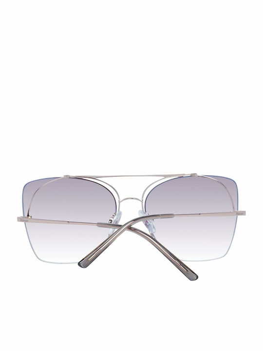 Ana Hickmann Women's Sunglasses with Gold Metallic Frame and Purple Gradient Lenses HI3075 05A
