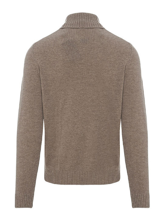 Bugatti Men's Long Sleeve Sweater Turtleneck Dark Beige