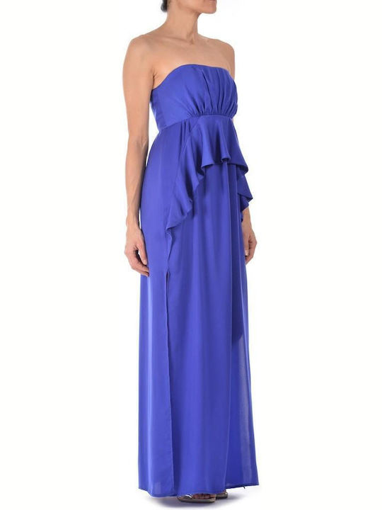 Anna Rita N Maxi Dress with Ruffle Purple