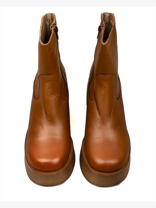 Stiefeletten Damen Tabac Braun