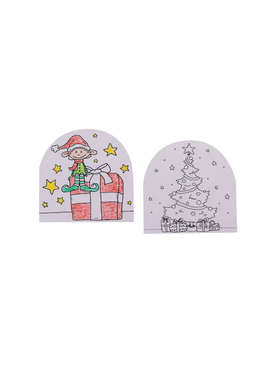 Christmas Snowball with Balls 6.5x6.5cm