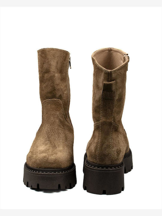 Zakro Collection Wildleder Damen Knöchelstiefel Braun