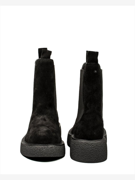 Leather Women's Ankle Boots Black