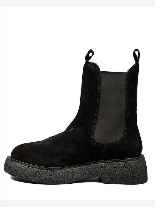 Leather Women's Ankle Boots Black