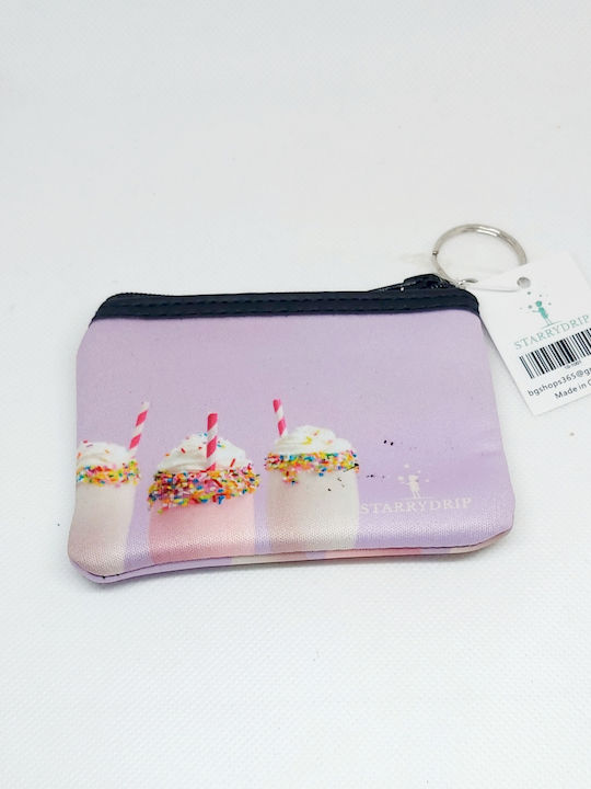 Starrydrip Kids Wallet with Coins with Zipper & Keychain Purple