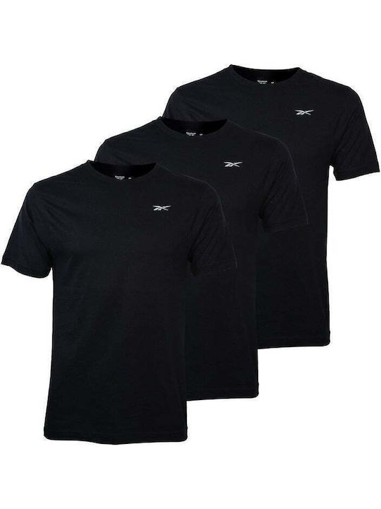 Reebok Men's Undershirts Short-sleeved in Black Color 3Pack