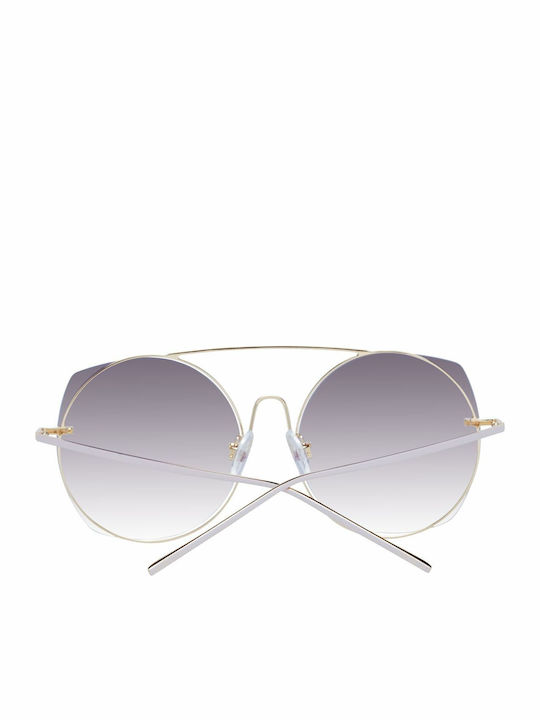Ana Hickmann Women's Sunglasses with Gold Metallic Frame and Purple Lenses