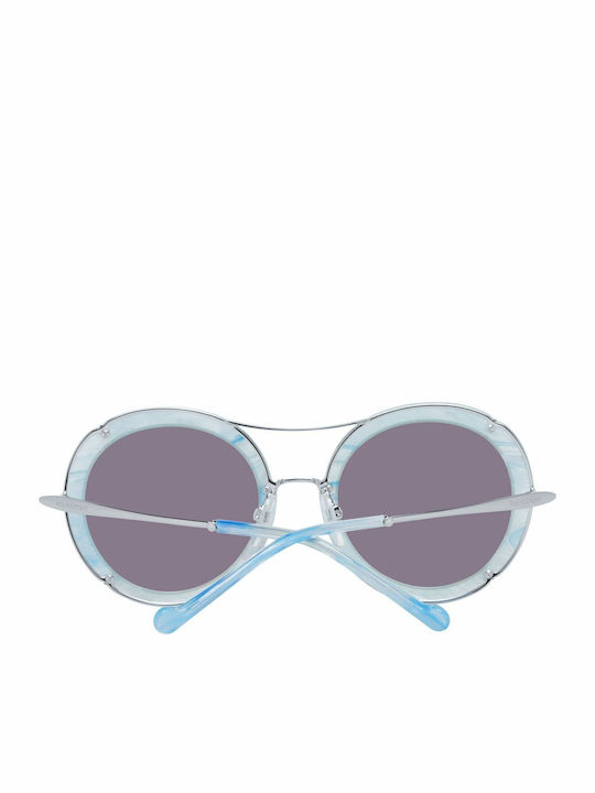 Ana Hickmann Women’s Sunglasses with Green Horn-Rimmed Frame and Gradient Lens AH3166 E01