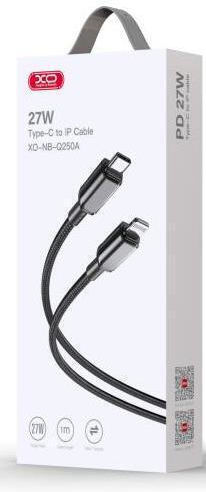 XO to Lightning Cable 27W Black 1m (XO-NB239A-BK)