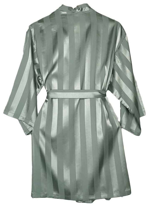 Lovelx Homewear Sommer Damen Satin Robe Mint