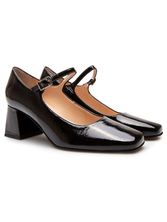 Labrini Patent Leather Black Heels