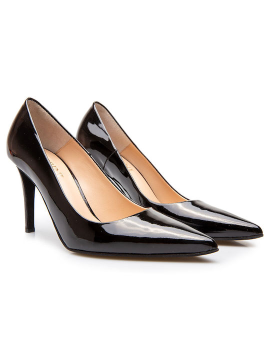 Labrini Patent Leather Black Heels