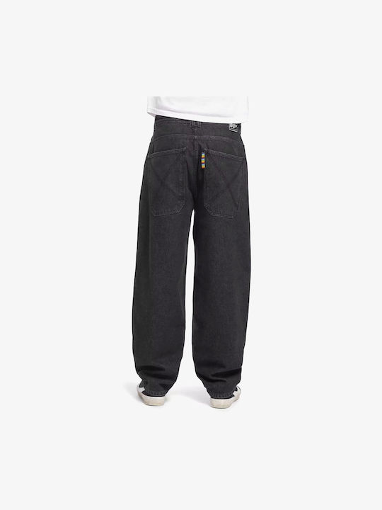 X-tra Men's Baggy Washed Black Jeans Pants