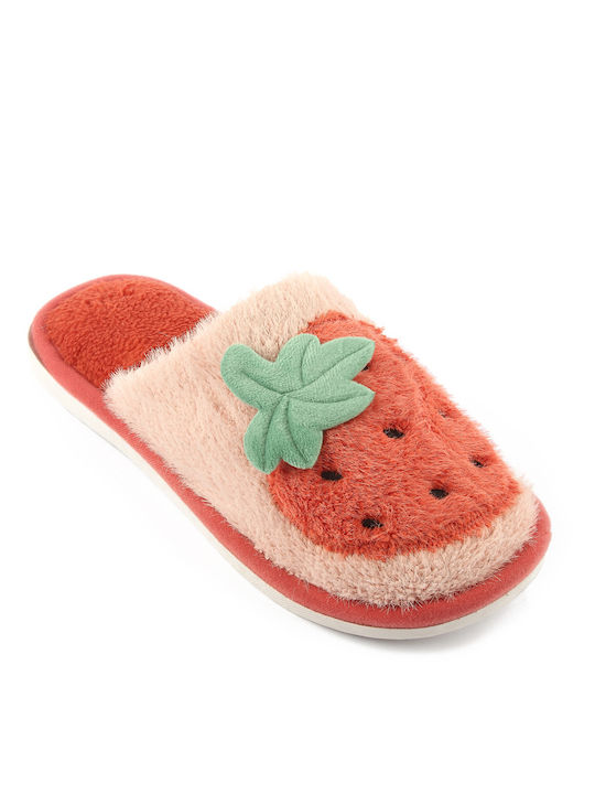 Fshoes Winter Women's Slippers in Red color
