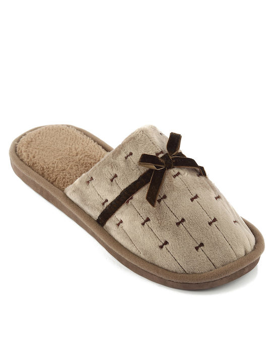 Fshoes Winter Women's Slippers in Brown color