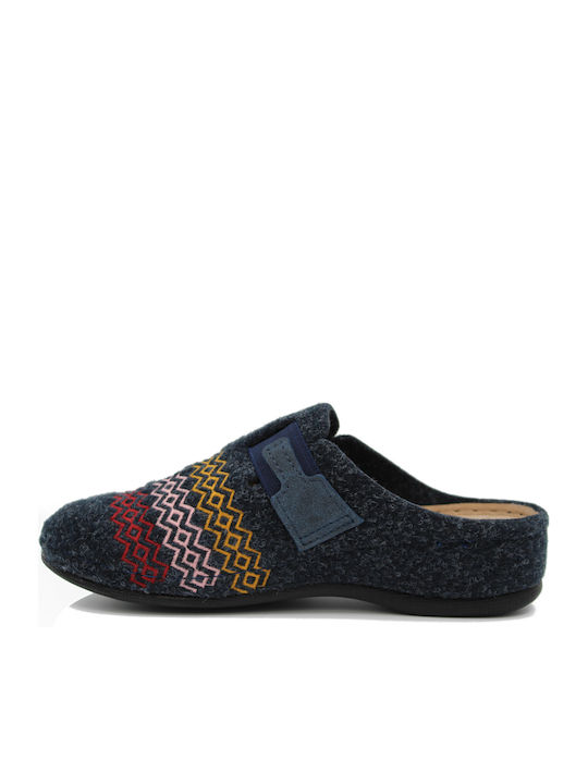 Anatomische Damen Hausschuhe Blau
