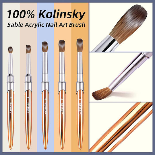 Kolinsky Nagelbürste Acryl mit Naturborsten