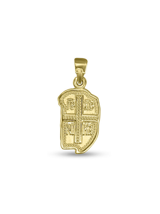 Pendant Kids Talisman with Jesus Christ from Gold 14K ΠΦ0419