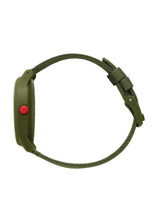 Ice Ceas Barbati 40mm Baterie cu Culoare Verde Material textil