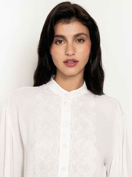 Μακρυμάνικο Γυναικείο Πουκάμισο Off White