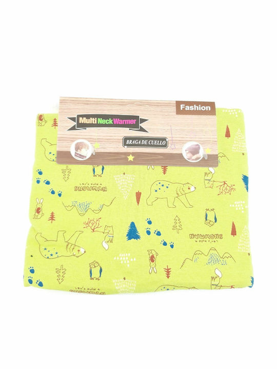 Kids Fleece Neck Gaiter Green