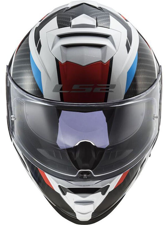 LS2 FF800 Storm II Racer Blue Red Motorcycle Helmet Full Face ECE 22.06 1530gr with Pinlock and Sunvisor