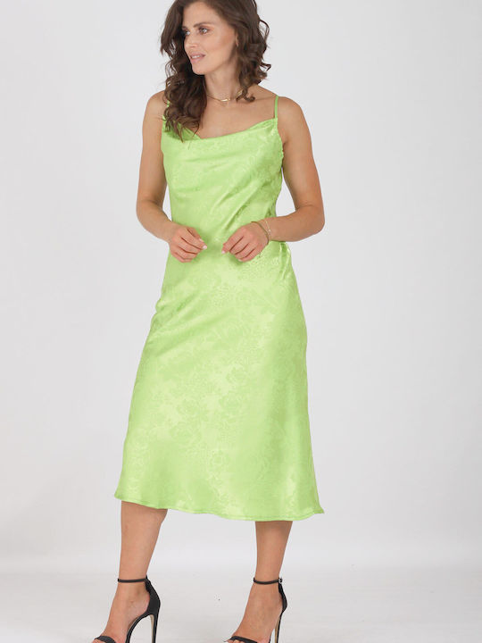 On Line Midi Rochie Verde