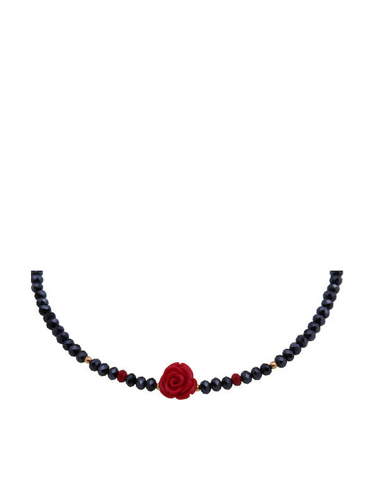 JT Silver Necklace Red JT-K05633-MOV