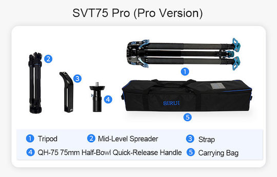 Sirui SVT75 Pro Τρίποδο - Βίντεο