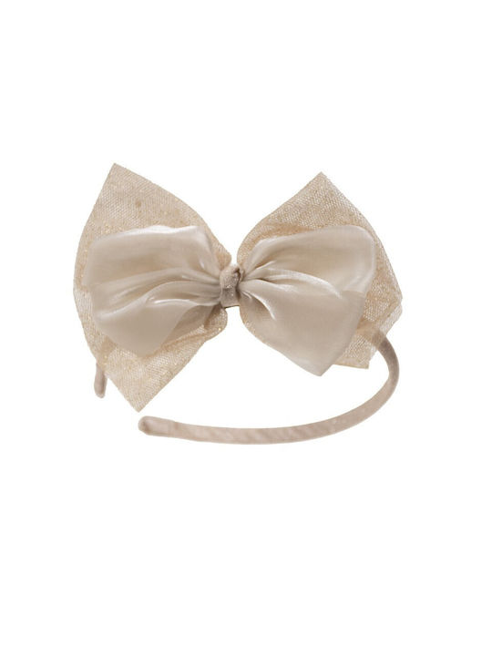 Papillon Kids Gold Kids Headband with Bow