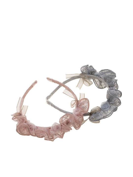 Papillon Kids Gray Kids Headband with Flower