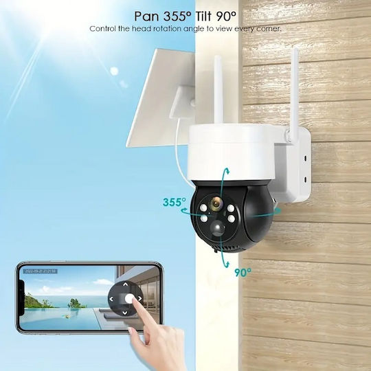 310618 IP Surveillance Camera Full HD 1080p Waterproof Battery Powered with Two-Way Communication and Lens 3.6mm