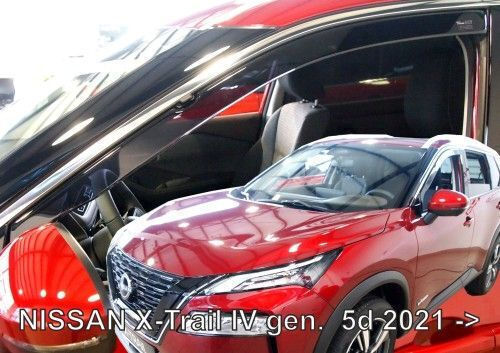 Heko Set of Windbreakers Front Car Dark Fime for Nissan X-Trail 5D 2021 2pcs