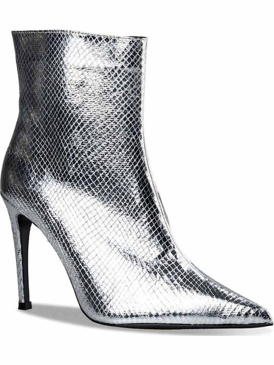 Stiefeletten Damen Silber
