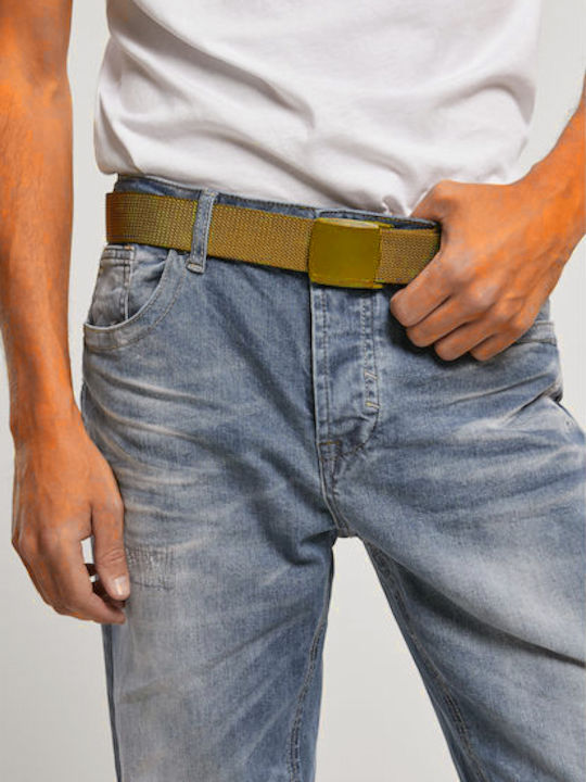 Men's Belt Fabric Webbing Belt Camel