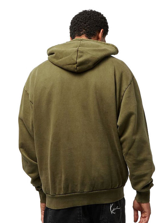 Karl Kani Signature Men's Sweatshirt with Hood and Pockets Green Way