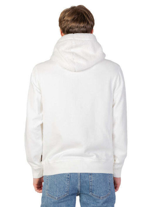 Hugo Boss Men's Sweatshirt with Hood and Pockets White