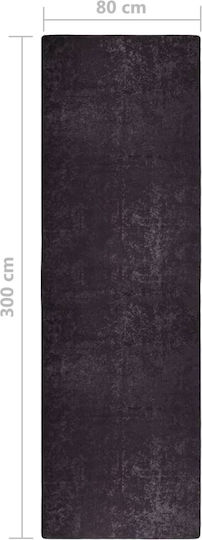 vidaXL Rutschfest Teppich Rechteckig Synthetisch,Polyester/Cotton/Leather Charcoal
