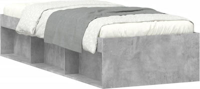 Bed Base Single made of Wood Gray 75x190cm.