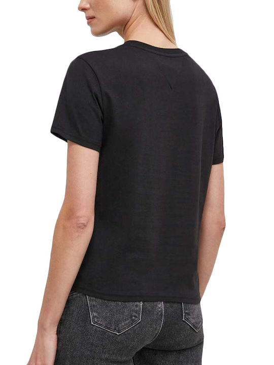 Tommy Hilfiger Femeie Tricou Negru