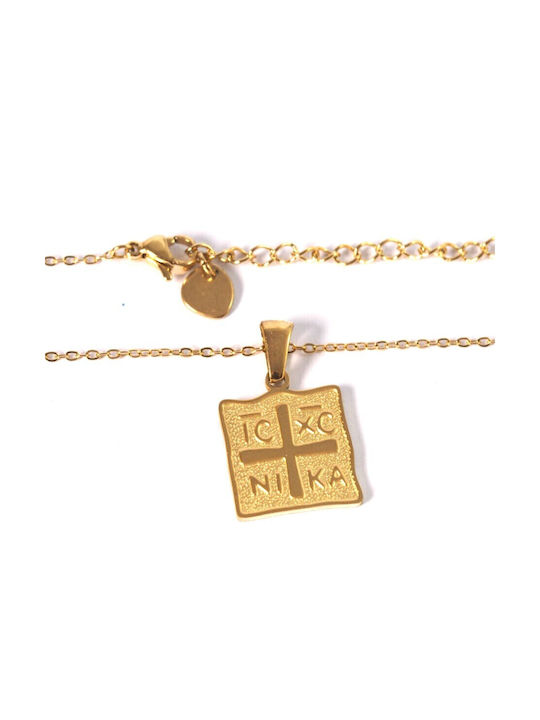 Necklace Amulet from Gold Plated Steel